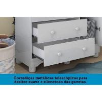 Quarto Infantil Completo 3 Peças (1guardaroupa+1berço+1cômoda) Qi123 Branco-amendoa - Peroba - 10
