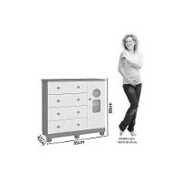 Quarto Infantil Completo 3 Peças (1guardaroupa+1berço+1cômoda) Qi124 Branco-amendoa - Peroba - 3