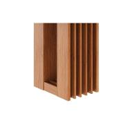 Mesa De Sala Jantar Ariela C- Tampo Madeirado Vidro 130x80cm Cinamomo-off White - Cimol - 5