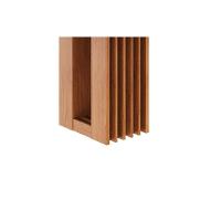 Mesa De Sala Jantar Ariela C- Tampo Madeirado Vidro 95x95cm Cinamomo-off White - Cimol - 6