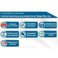 Colchão King Molas Ensacadas Masterpocket Village Pillow Top (193x203x30) - Probel - 2