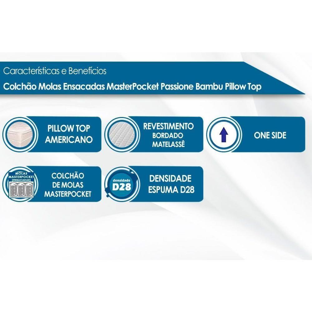 Colchão King Molas Ensacadas Masterpocket Passione Bambu Pillow Top (193x203x26) - Probel - 4