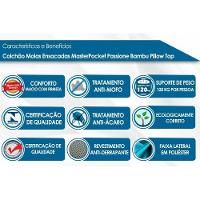 Colchão King Molas Ensacadas Masterpocket Passione Bambu Pillow Top (193x203x26) - Probel - 7