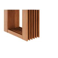 Mesa De Sala Jantar Ariela C- Tampo Madeirado Vidro Reto 210x100cm Cinamomo-off White - Cimol - 6