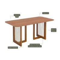 Mesa De Sala Jantar Regia Natuame C- Tampo Madeirado Reto 180x90cm Carvalho-cinamomo - Cimol - 2