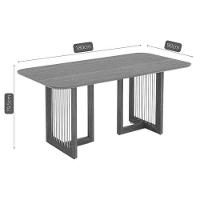 Mesa De Sala Jantar Regia Natuame C- Tampo Madeirado Reto 180x90cm Carvalho-cinamomo - Cimol - 3