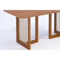 Mesa De Sala Jantar Regia Natuame C- Tampo Madeirado Reto 180x90cm Carvalho-cinamomo - Cimol