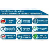 Colchão Queen Molas Ensacadas Masterpocket Amsterdã New Pillow Top (158x198x34) - Probel - 2