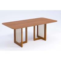 Mesa De Sala Jantar Regia Natuame C- Tampo Madeirado 210x100cm Carvalho-cinamomo - Cimol - 1