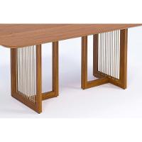 Mesa De Sala Jantar Regia Natuame C- Tampo Madeirado 210x100cm Carvalho-cinamomo - Cimol - 6