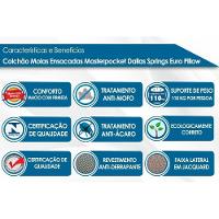 Colchão Solteiro Molas Ensacadas Masterpocket Dallas Springs Euro Pillow (78x188x26) - Probel - 2