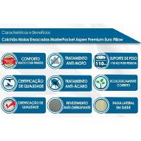 Colchão Solteiro Molas Ensacadas Masterpocket Aspen Premium Euro Pillow (88x188x28) - Probel - 2