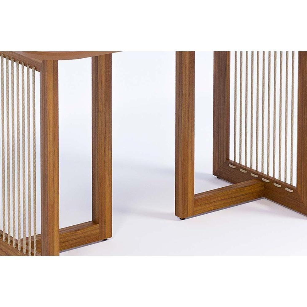 Mesa De Sala Jantar Regia Natuame C- Tampo Madeirado 130x80cm Carvalho-cinamomo - Cimol - 6