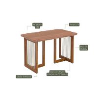 Mesa De Sala Jantar Regia Natuame C- Tampo Madeirado 130x80cm Carvalho-cinamomo - Cimol - 2