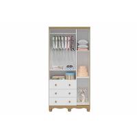Quarto Infantil Completo 3 Peças (1guardaroupa+1berço+1cômoda) Qi126 Branco-amendoa - Peroba