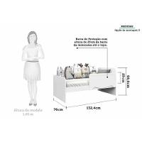 Quarto Infantil Completo 3 Peças (1guardaroupa+1berço+1cômoda) Qi126 Branco-amendoa - Peroba - 10