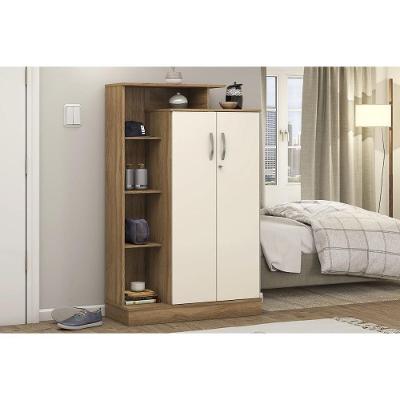 Multiuso Escritório Elite C- 2 Portas C- Chave E Pés Amendola-off White - Demóbile