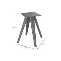 Mesa De Sala Jantar Duna Premium Madeira Maciça C- Tampo Madeirado C- Vidro 105x105cm Carvalho-off White - Kappesberg - 3