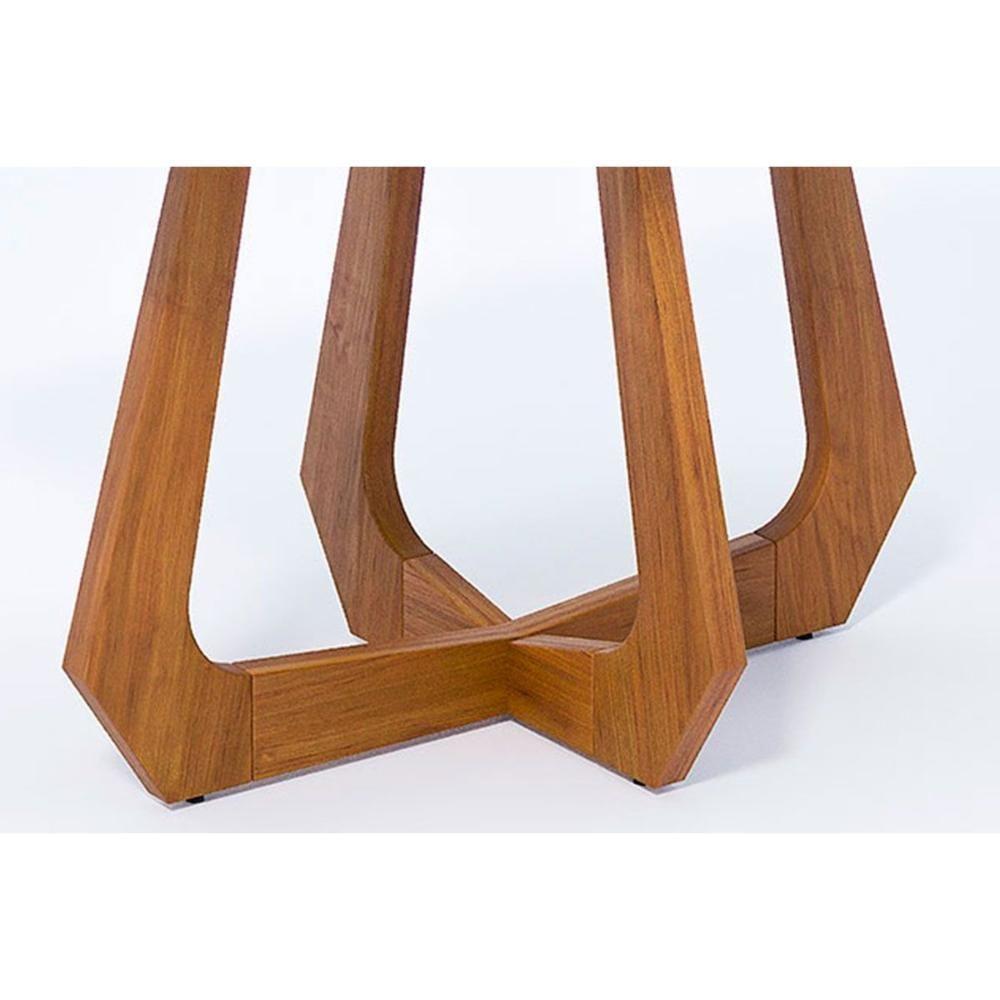 Mesa De Sala Jantar Bromélia C- Tampo Madeirado Vidro 130x80cm Carvalho-off White - Cimol - 5