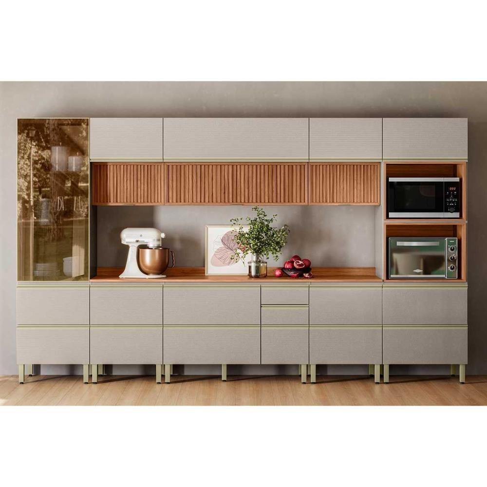 Balcão De Cozinha C- Tampo Proença C- 1 Porta E 1 Gaveta 80cm Nogueira Touch-nude Prime - Demóbile - 9