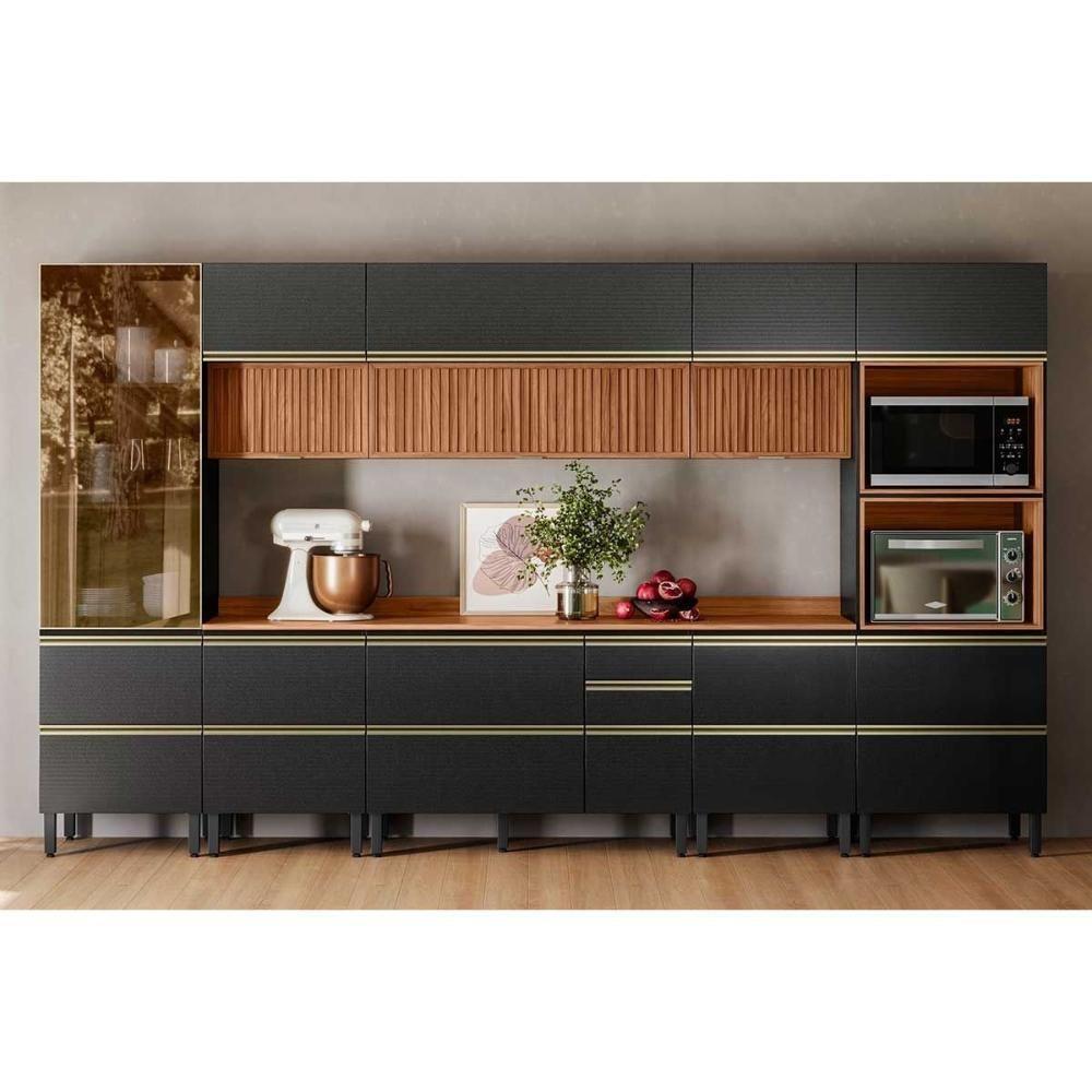 Balcão De Cozinha C- Tampo Proença C- 1 Porta E 1 Gaveta 80cm Nogueira Touch-nude Prime - Demóbile - 10