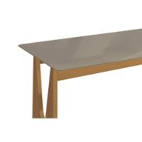 Mesa De Sala Jantar Mila Premium Madeira Maciça C- Tampo Madeirado C- Vidro 120x80cm Carvalho-preto Fosco - Kappesberg - 5