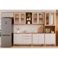 Balcão De Cozinha Brilhante C- 3 Portas E 2 Gavetas S-tampo 120cm Cinamomo-titanium - Mgm - 7