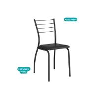 Sala De Jantar Completa 1569 Aço C- Tampo Madeirado 90x90cm E 4 Cadeiras 1700 Preto-legno - Preto - Carraro - 8