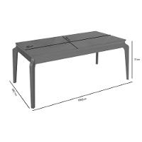 Mesa De Sala Jantar Petra Madeira Maciça C- Tampo Madeirado C- Vidro 200x100cm Carvalho-freijo Bronze - Kappesberg - 2