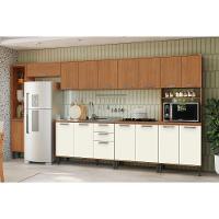 Balcão De Cozinha Linna T722 C- 2 Portas E 3 Gavetas S- Tampo 120cm Canela-off White - Kappesberg - 7