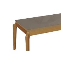 Mesa De Sala Jantar Petra Madeira Maciça C- Tampo Madeirado C- Vidro 200x100cm Carvalho-off White - Kappesberg - 5