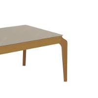 Mesa De Sala Jantar Petra Madeira Maciça C- Tampo Madeirado C- Vidro 200x100cm Carvalho-freijo Bronze - Kappesberg - 6