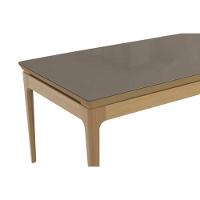 Mesa De Sala Jantar Mira Madeira Maciça C- Tampo Madeirado C- Vidro 200x100cm Carvalho-preto Fosco - Kappesberg - 5