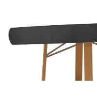 Mesa De Sala Jantar Elma Premium Madeira Maciça C- Tampo Madeirado C- Vidro 170x90cm Carvalho-off White - Kappesberg - 5