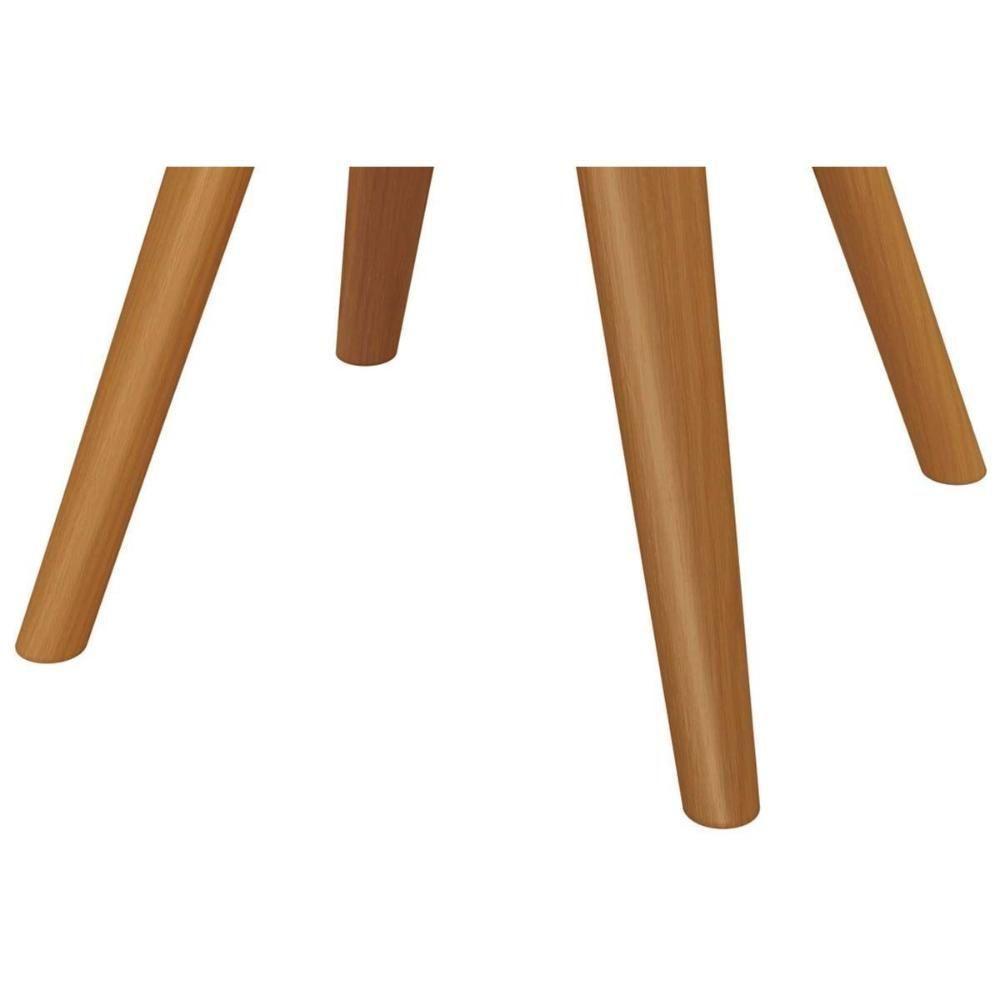 Mesa De Sala Jantar Duna Madeira Maciça C- Tampo Madeirado C- Vidro 135x105cm Carvalho-freijo Bronze - Kappesberg - 5