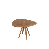 Mesa De Sala Jantar Duna Madeira Maciça C- Tampo Madeirado C- Vidro 135x105cm Carvalho-freijo Bronze - Kappesberg - 1