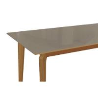 Mesa De Sala Jantar Petra Madeira Maciça C- Tampo Madeirado C- Vidro 170x90cm Carvalho-freijo Bronze - Kappesberg - 5