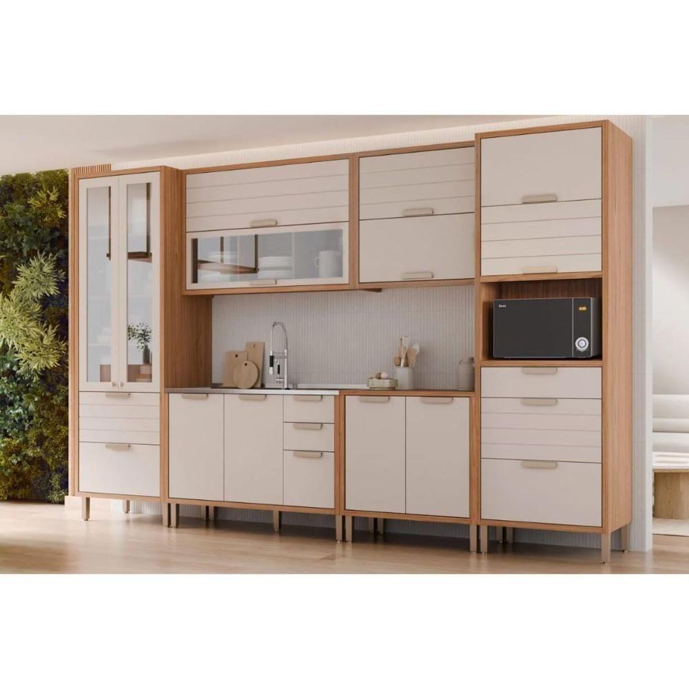 Balcão De Cozinha C- Tampo Estela C- 2 Portas 80cm Cinamomo-titanium - Mgm - 5