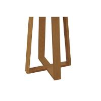 Mesa De Sala Jantar Elma Madeira Maciça C- Tampo Madeirado C- Vidro 200x100cm Carvalho-preto Fosco - Kappesberg - 5