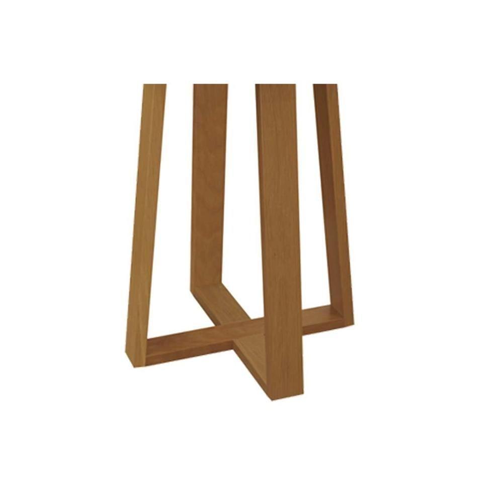 Mesa De Sala Jantar Elma Madeira Maciça C- Tampo Madeirado C- Vidro 200x100cm Carvalho-off White - Kappesberg - 5