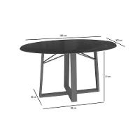 Mesa De Sala Jantar Elma Premium Madeira Maciça C- Tampo Madeirado C- Vidro 105x105cm Carvalho-off White - Kappesberg - 2