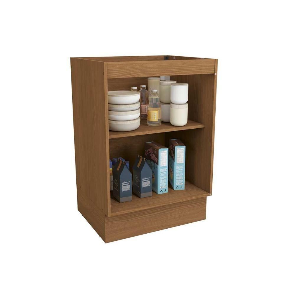 Balcão De Cozinha Vibra T623 C- 1 Porta S- Tampo 60cm Canela Lacca - Kappesberg - 3