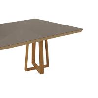 Mesa De Sala Jantar Elma Madeira Maciça C- Tampo Madeirado C- Vidro 200x100cm Carvalho-off White - Kappesberg - 6