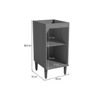 Balcão De Cozinha Linna T720 C- 1 Porta S- Tampo 40cm Canela-off White - Kappesberg - 3