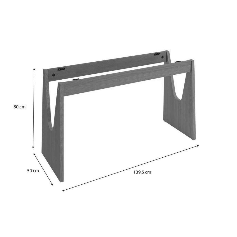 Mesa De Sala Jantar Mila Premium Madeira Maciça C- Tampo Madeirado C- Vidro 170x90cm Carvalho-freijo Bronze - Kappesberg - 4