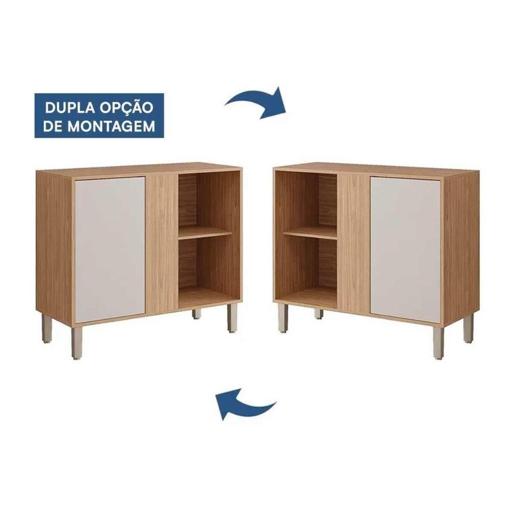 Balcão De Cozinha C- Tampo Esplêndida De Canto C- 1 Porta 92cm Cinamomo-off White - Mgm - 4