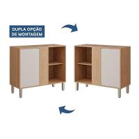 Balcão De Cozinha C- Tampo Esplêndida De Canto C- 1 Porta 92cm Cinamomo-off White - Mgm