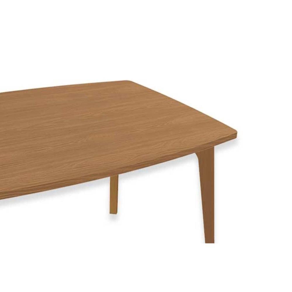 Mesa De Sala Jantar Petra Madeira Maciça C- Tampo Madeirado 170x90cm Carvalho-canela - Kappesberg - 6