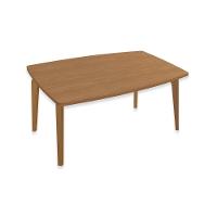 Mesa De Sala Jantar Petra Madeira Maciça C- Tampo Madeirado 170x90cm Carvalho-canela - Kappesberg - 1