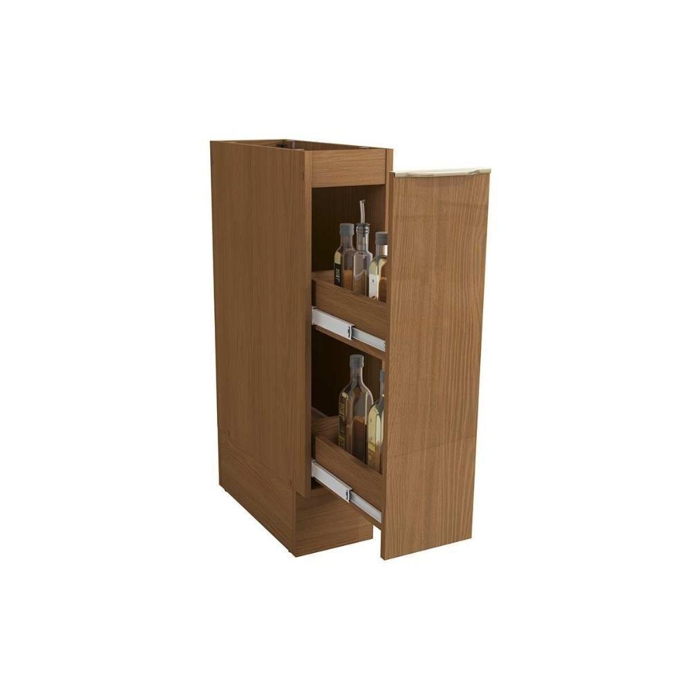 Balcão De Cozinha Vibra T621 Porta Tempero S- Tampo 20cm Canela Lacca - Kappesberg - 3